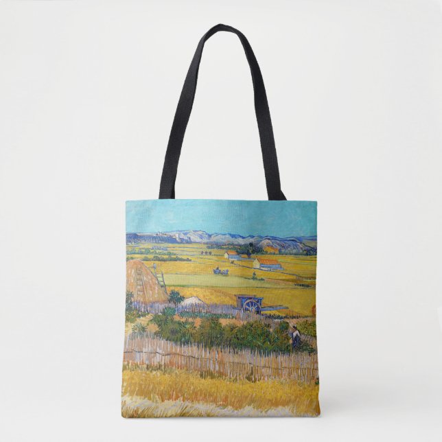 Vincent van Gogh - Harvest at La Crau Tote Bag (Front)
