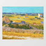 Vincent van Gogh - Harvest at La Crau Wall Decal<br><div class="desc">Harvest at La Crau,  with Montmajour in the Background - Vincent van Gogh,  1888</div>