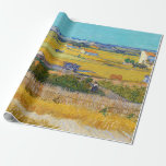 Vincent van Gogh - Harvest at La Crau Wrapping Paper<br><div class="desc">Harvest at La Crau,  with Montmajour in the Background - Vincent van Gogh,  1888</div>