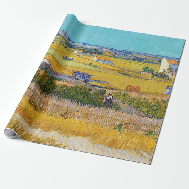 Vincent van Gogh - Harvest at La Crau Wrapping Paper (Unrolled)