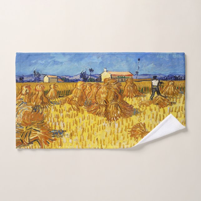 Vincent van Gogh - Harvest in Provence Bath Towel Set (Hand Towel)