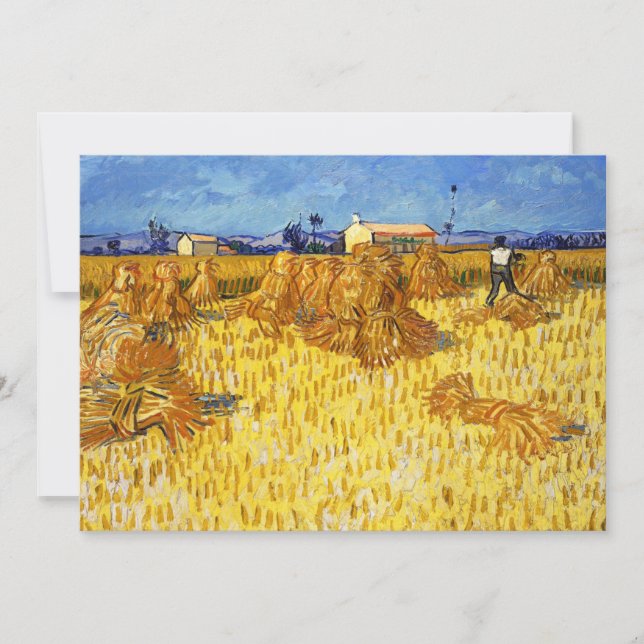 Vincent van Gogh - Harvest in Provence Invitation (Front)
