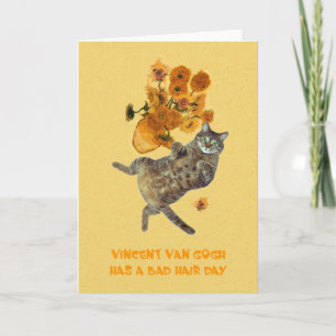 Vincent Van Gogh has a Bad Hair Day Card
