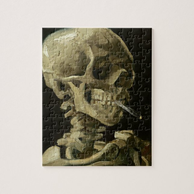 Vincent Van Gogh Head of A Skeleton with Cigarette Jigsaw Puzzle (Vertical)