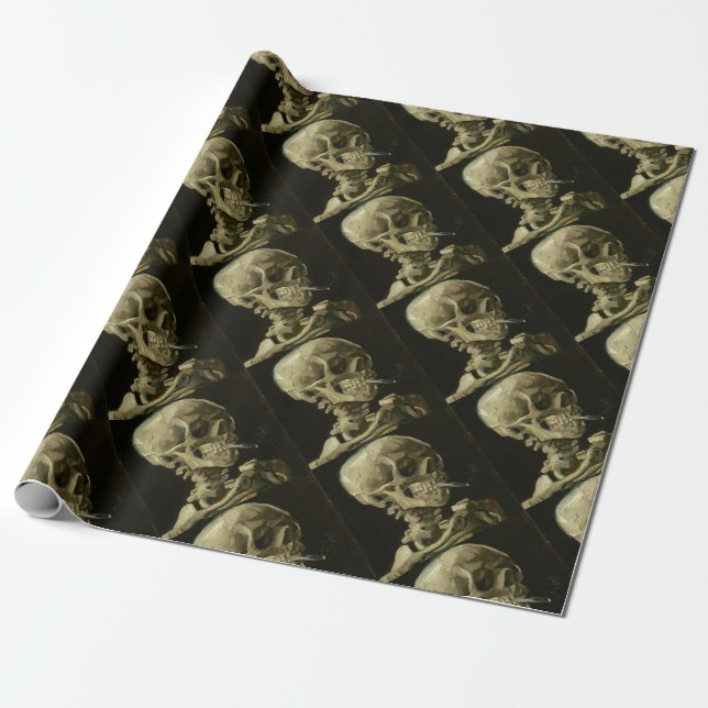 Vincent Van Gogh Head of A Skeleton with Cigarette Wrapping Paper (Unrolled)