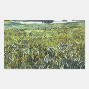 Vincent van Gogh - House at Auvers Rectangular Sticker