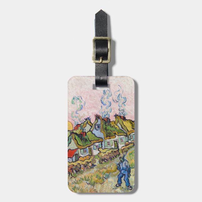 Vincent van Gogh - Houses and Figure Luggage Tag (Front Vertical)