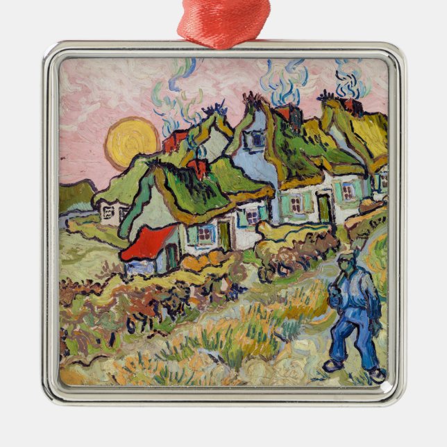 Vincent van Gogh - Houses and Figure Metal Tree Decoration (Front)