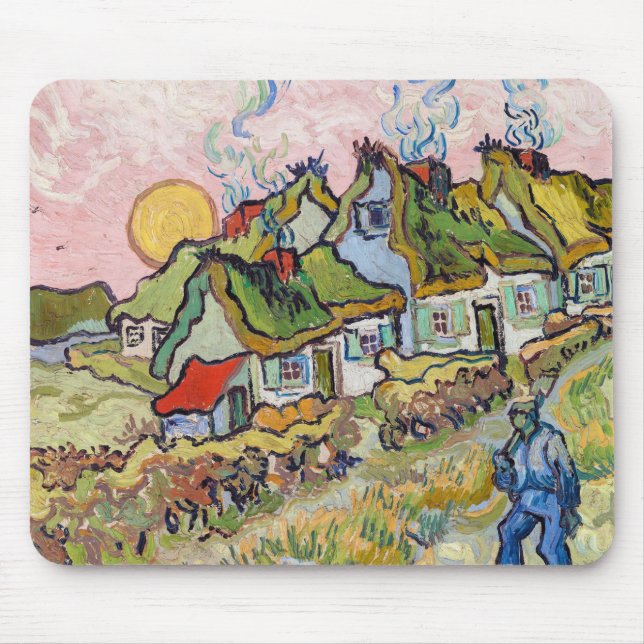 Vincent van Gogh - Houses and Figure Mouse Mat (Front)