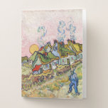 Vincent van Gogh - Houses and Figure Pocket Folder<br><div class="desc">Houses and Figure / Thatched Cottages in the Sunshine Reminiscence of the North - Vincent van Gogh,  1890</div>