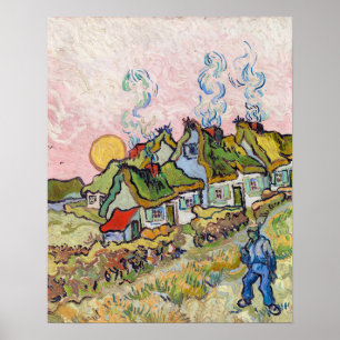 Vincent van Gogh - Houses and Figure Poster