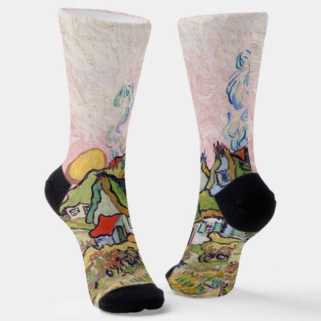 Vincent van Gogh - Houses and Figure Socks (Angled)