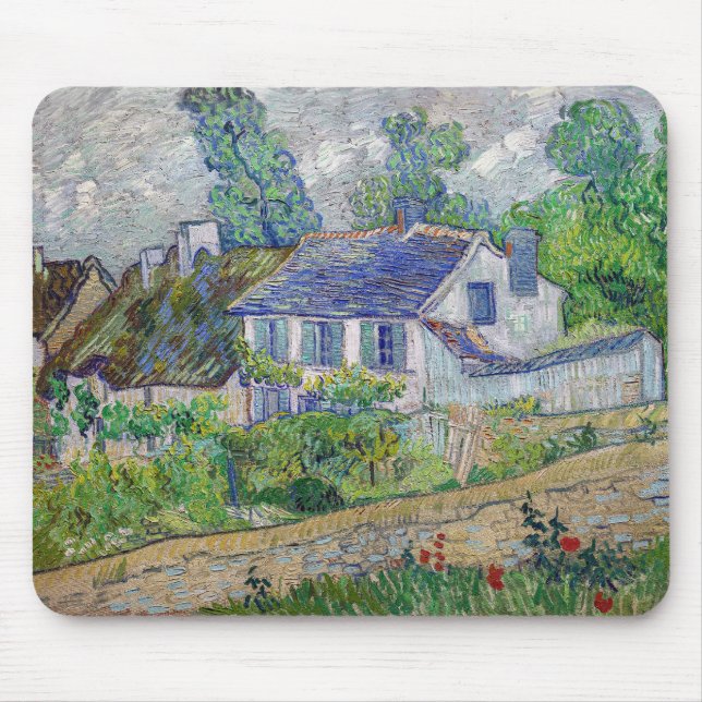 Vincent van Gogh - Houses at Auvers Mouse Mat (Front)