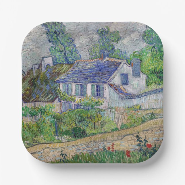 Vincent van Gogh - Houses at Auvers Paper Plate (Front)