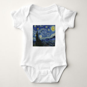 Vincent van Gogh Iconic Starry Night Baby Bodysuit