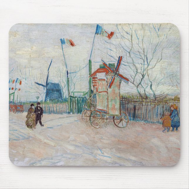 Vincent van Gogh - Impasse des Deux Freres Mouse Mat (Front)