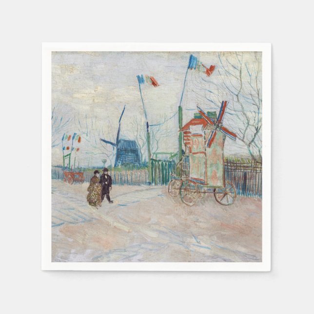 Vincent van Gogh - Impasse des Deux Freres Napkin (Front)