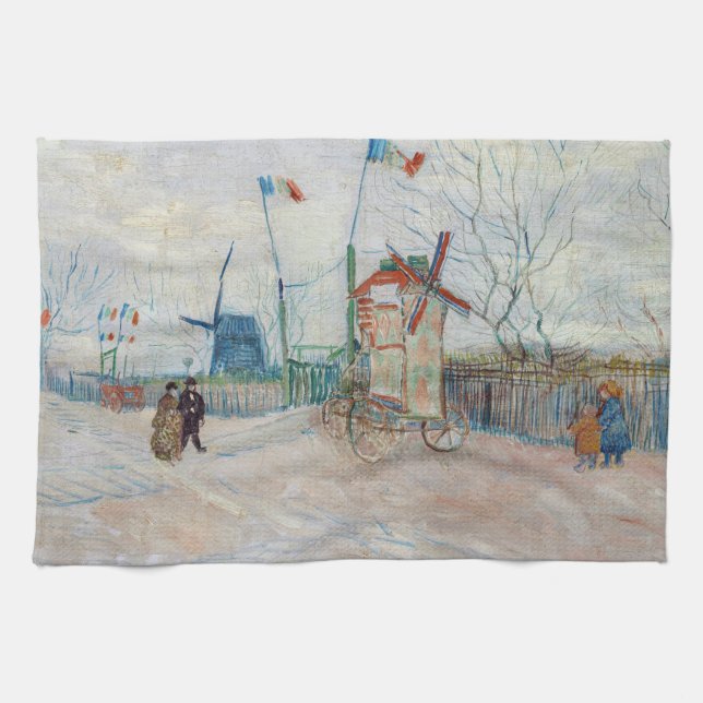 Vincent van Gogh - Impasse des Deux Freres Tea Towel (Horizontal)
