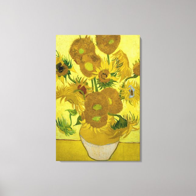 vincent van gogh impressionist sunflower fine art canvas print (Front)