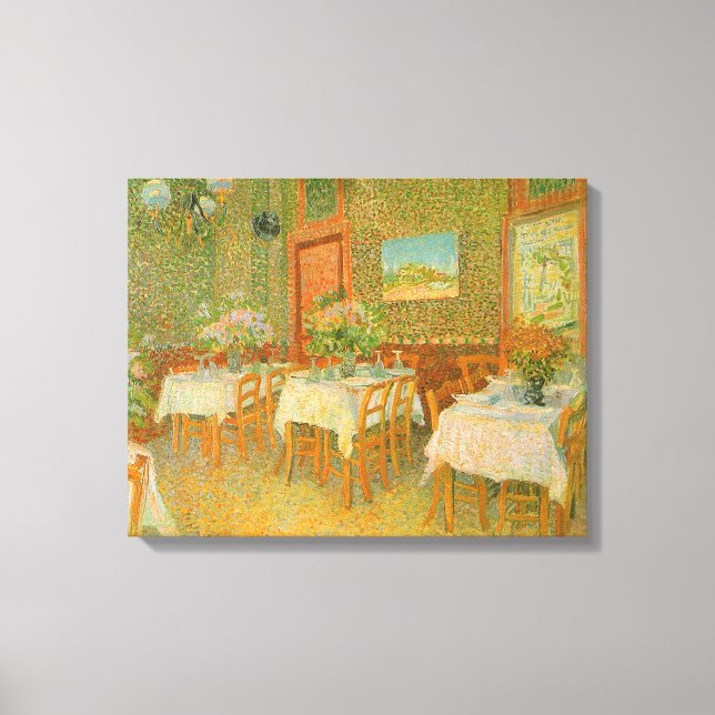 Vincent van Gogh - Interior of a Restaurant Canvas Print (Front)