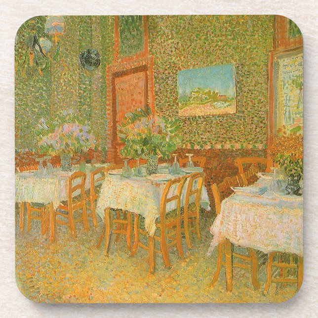 Vincent van Gogh - Interior of a Restaurant Coaster (Front)