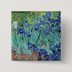 Vincent van Gogh Irises 15 Cm Square Badge