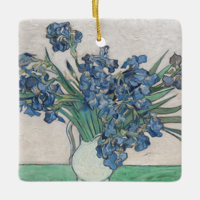 Vincent Van Gogh | Irises, 1890 Ceramic Tree Decoration (Front)