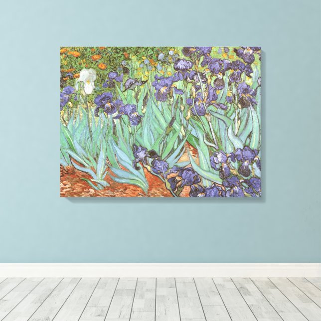 Vincent van Gogh - Irises Canvas Print (Insitu(Wood Floor))
