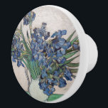 Vincent Van Gogh Irises  Ceramic Knob<br><div class="desc">Beautiful ceramic drawer pull of the famous painting by Vincent Van Gogh, Irises , The original painting was one of several by the Dutch artist and one of series of paintings he made at the Saint Paul de Mausole asylum in Saint-Remy-de-Provence, France, in the last year before his death in...</div>