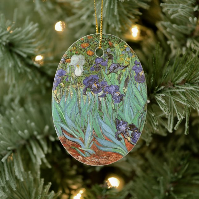 Vincent van Gogh - Irises Ceramic Tree Decoration (Tree)