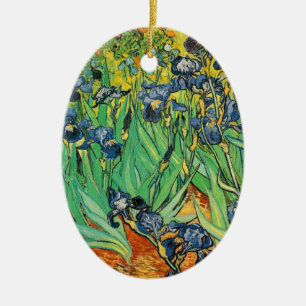 Vincent van Gogh,Irises Ceramic Tree Decoration