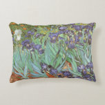 Vincent van Gogh - Irises Decorative Cushion<br><div class="desc">Irises (1889) by Van Gogh is a vintage post impressionism fine art floral nature painting. A group of purple bearded irises and a single white iris flower growing in a garden. It was one of his first paintings while he was at the asylum in Saint-Remy-de-Provence. In 1987 it became the...</div>