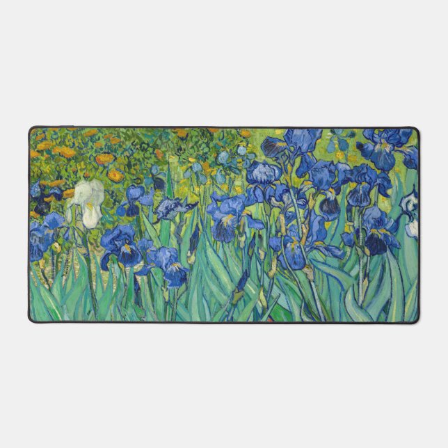Vincent Van Gogh - Irises Desk Mat (Front)