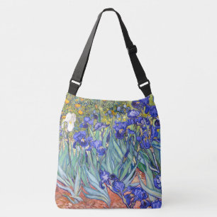 Vincent Van Gogh Irises Floral Vintage Fine Art Crossbody Bag