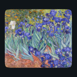 Vincent Van Gogh Irises Floral Vintage Fine Art Cutting Board<br><div class="desc">Vincent Van Gogh Blue Irises Floral Fine Art Irises is one of many paintings of irises by the Dutch Post-Impressionist artist Vincent van Gogh. Like many artists of his time Van Gogh was influenced by Japanese ukiyo-e woodblock prints. The strong outlines, unusual angles, including close-up views, is a typical element...</div>