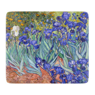 Vincent Van Gogh Irises Floral Vintage Fine Art Cutting Board