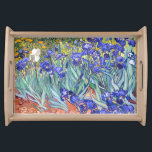 Vincent Van Gogh Irises Floral Vintage Fine Art Serving Tray<br><div class="desc">Vincent Van Gogh Blue Irises Floral Fine Art Irises is one of many paintings of irises by the Dutch Post-Impressionist artist Vincent van Gogh. Like many artists of his time Van Gogh was influenced by Japanese ukiyo-e woodblock prints. The strong outlines, unusual angles, including close-up views, is a typical element...</div>