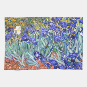 Vincent Van Gogh Irises Floral Vintage Fine Art Tea Towel
