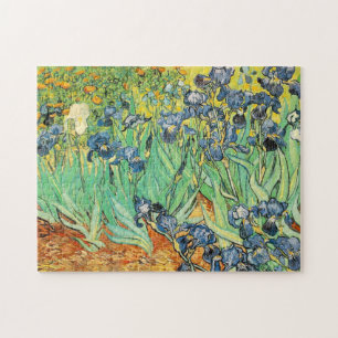 Vincent van Gogh Irises Flower Flowers blue green Jigsaw Puzzle