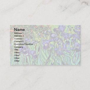 Vincent Van Gogh - Irises - Flower Lover Fine Art Business Card