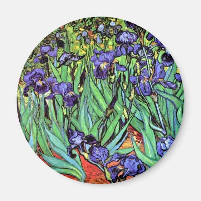 Vincent Van Gogh - Irises - Flower Lover Fine Art Magnet (Front)