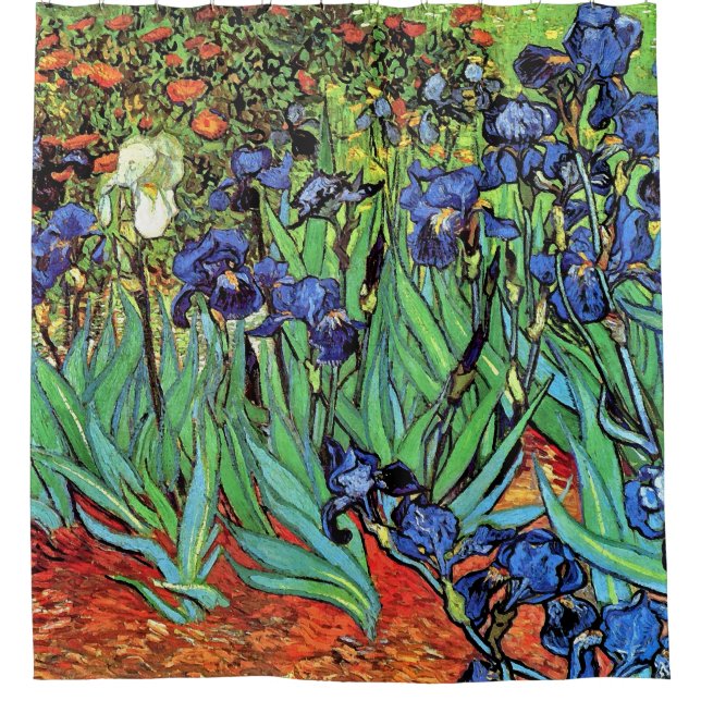 Vincent Van Gogh - Irises - Flower Lover Fine Art Shower Curtain (Front)