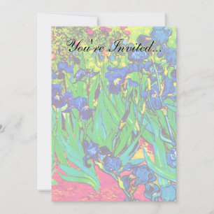 Vincent Van Gogh - Irises - Flower Lover Pop Art Invitation