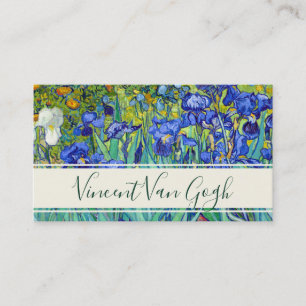 Vincent van Gogh Irises flowers vibrant fine art Business Card