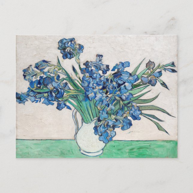 Vincent Van Gogh Irises. Impressionism floral art Postcard (Front)