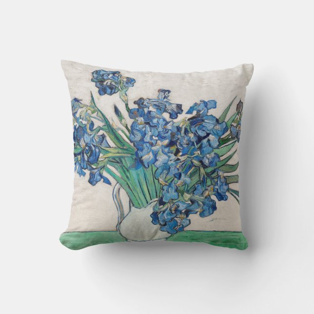 Vincent Van Gogh. Irises. Impressionism floral Cushion (Front)