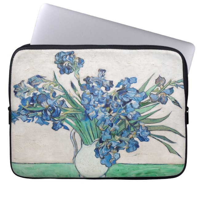 Vincent Van Gogh. Irises. Impressionism floral Laptop Sleeve (Front)
