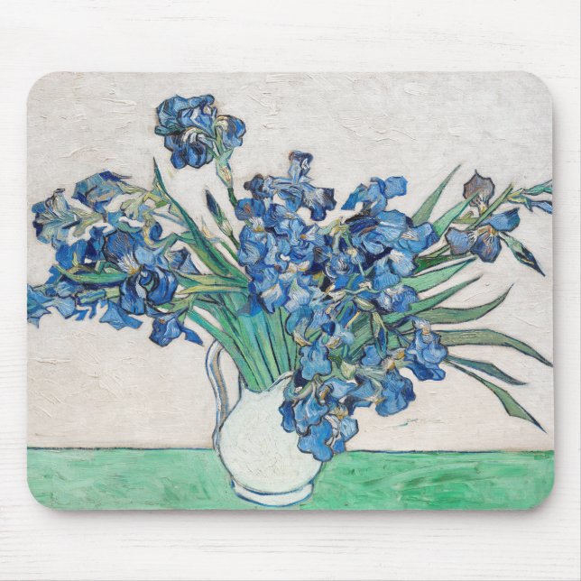 Vincent Van Gogh. Irises. Impressionism floral Mouse Mat (Front)