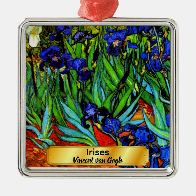 Vincent Van Gogh, Irises, Metal Tree Decoration (Front)