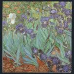Vincent van Gogh - Irises Napkin<br><div class="desc">Irises (1889) by Van Gogh is a vintage post impressionism fine art floral nature painting. A group of purple bearded irises and a single white iris flower growing in a garden. It was one of his first paintings while he was at the asylum in Saint-Remy-de-Provence. In 1987 it became the...</div>